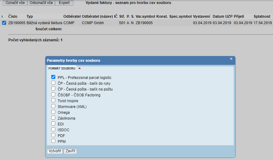 wi tvorba ppl cp export csv