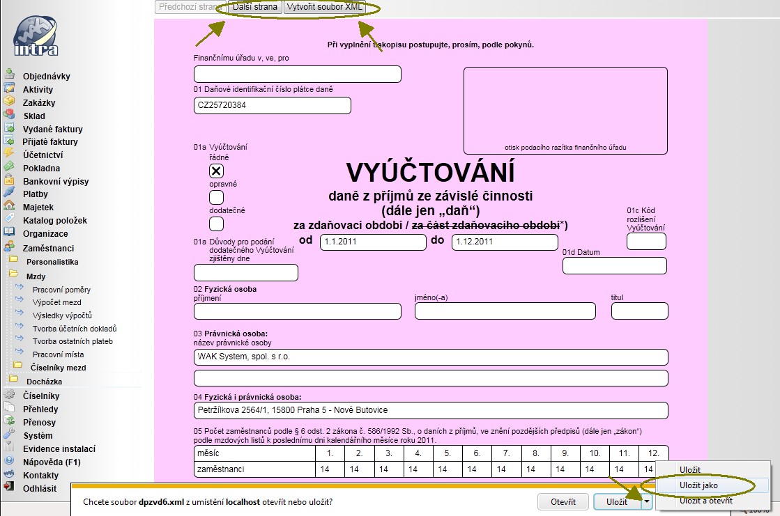 wi el fu vyuctovani dane