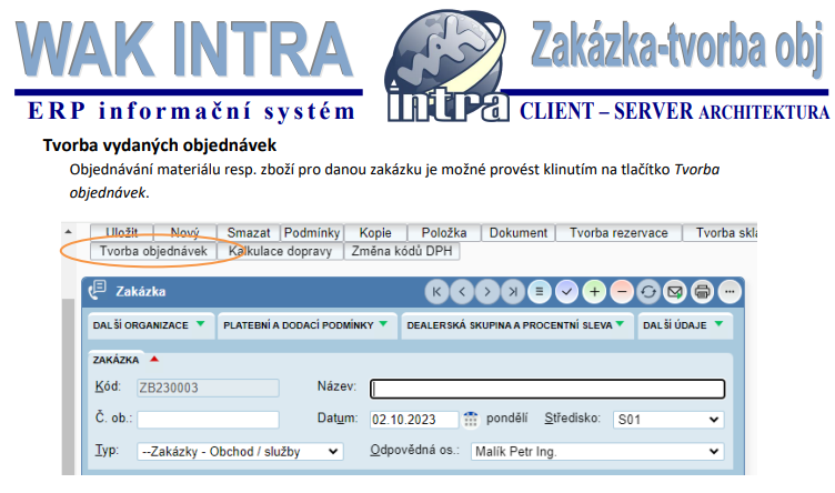 tvorba vydanych objednavek