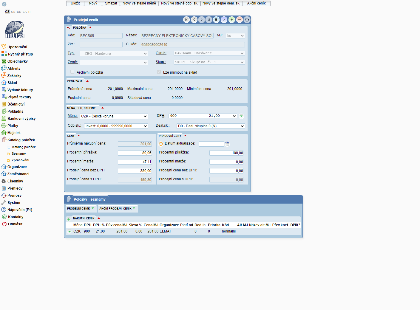 wakintra design polozky prodcen